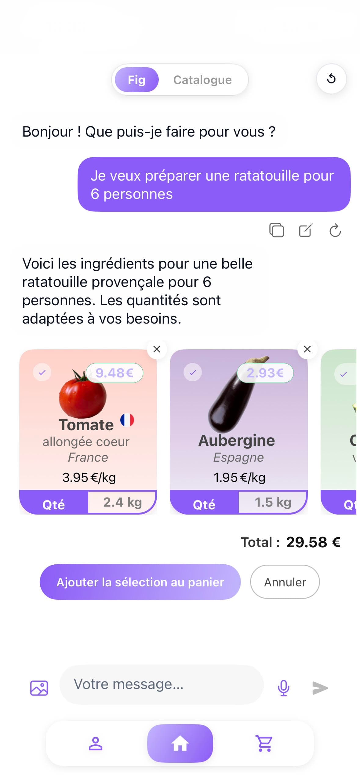 Capture d'écran de l'application fig